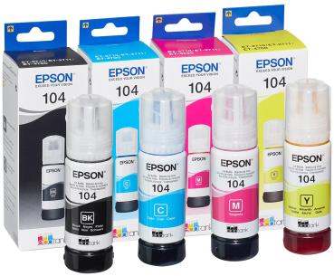 Preview: Epson 104, ink black/cyan/magenta/yellow