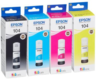Preview: Epson 104, ink black/cyan/magenta/yellow