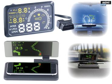 Preview: Head-up display HUD-55C per collegamento OBD2 con vassoio per cruscotto Preview: Head-up display HUD-55C per collegamento OBD2 con vassoio per cruscotto