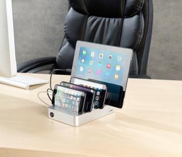 Preview: 6-port USB charging station with removable dividers, 10 A /50 Watt