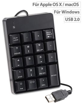 Preview: Pavé numérique filaire USB à 19 touches