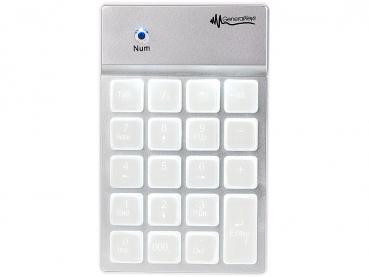 Preview: Pavé numérique avec Bluetooth, 19 touches lumineuses, pour Mac, PC & Co.