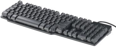 Preview: Clavier gaming USB semi-mécanique rétroéclairé, 7 couleurs, étanche