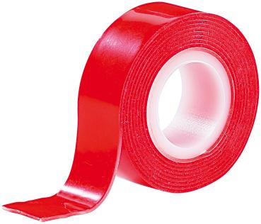 Preview: Double-sided adhesive tape, 19 mm x 1.5 m, load capacity 200 g/cm², 3-pack