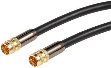 Preview: HDTV satellite antenna cable (F connector), 1 m, 105 dB, 4-fold shielding