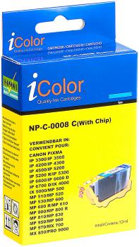 Preview: Cartuccia per CANON (sostituisce CLI-8C), con CHIP ciano