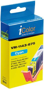 Preview: Cartridge for CANON (replaces CLI-526C), cyan with CHIP