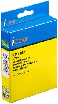 Preview: iColor Tintenpatrone für Canon PGI-2500XL C - Preiswerte Alternative & hochwertige Ausdrucke - Kompatibel mit Maxify MB/iB 5000-5400/4000-4100