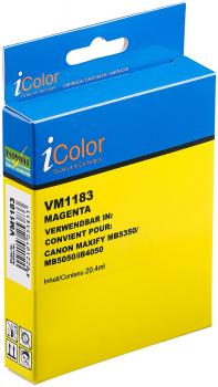 Preview: iColor Tintenpatrone für CANON (ersetzt PGI-2500XL M) - Magenta 20 ml - brillante Farbdrucke für Canon Maxify MB/iB 4000/5000 Series