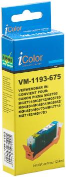 Preview: Cartridge for CANON (replaces CLI-571C for Pixma MG5750 MG5751/XL), cyan