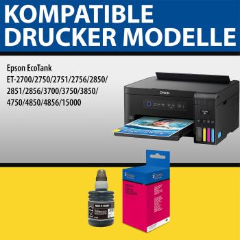 Preview: set of 2 refill inks for Epson, replaces Epson C13T03R140, black