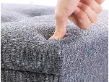 Preview: confezione da 4 panche e cassapanche pieghevoli 2in1, 80 l, fino a 300 kg, grigio