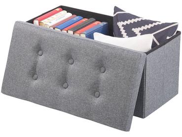 Preview: pack of 2 Foldable 2in1 Bench and Chest, 80 l, fino a 300 kg, grigio