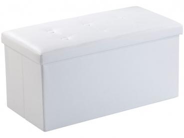 Preview: pack of 4 Panca e cassa pieghevole 2in1, 80 l, fino a 300 kg, bianco