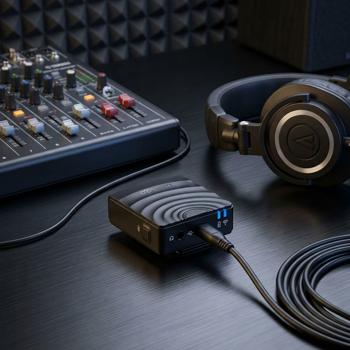 Preview: Lot de 2 microphones sans fil avec récepteur pour prise jack 3,5 mm, 2,4 GHz, 25 m