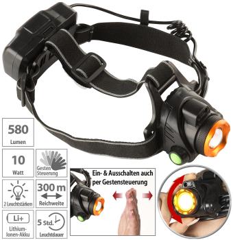 Preview: Lampada frontale a batteria con LED Cree, 600 lumen, 2400 mAh