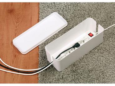 Preview: 2er-Set Kabelboxen klein, 23,5 x 11,5 x 12 cm, weiss Preview: 2er-Set Kabelboxen klein, 23,5 x 11,5 x 12 cm, weiss