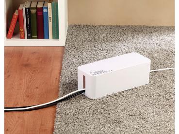 Preview: 2er-Set Kabelboxen klein, 23,5 x 11,5 x 12 cm, weiss Preview: 2er-Set Kabelboxen klein, 23,5 x 11,5 x 12 cm, weiss