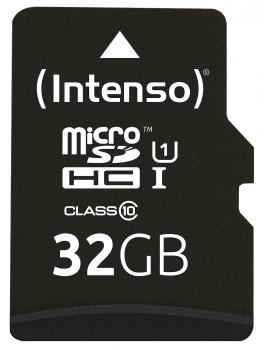 Preview: Carte mémoire Intenso microSDHC Premium 32 Go - Stockage rapide pour smartphone, tablette - UHS-I Class 10/U1, 45 Mo/s lecture, adaptateur SD inclus