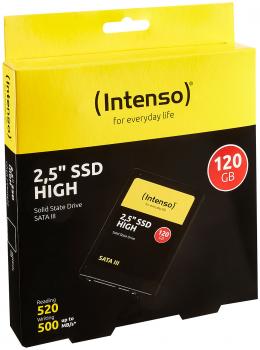Preview: Intenso SSD High Performance 120 GB - Schnelle Datenübertragung bis 520 MB/s für PC/Notebook - 2,5