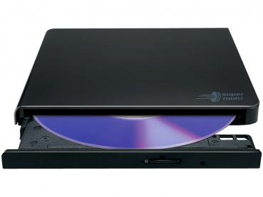 Preview: Externer DVD-Brenner HLDS GP57EB40, USB 2.0, 8x DVD / 24x CD, schwarz