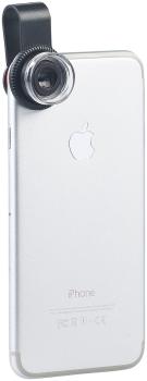 Preview: Mikroskop-Vorsatzlinse CVL-30 - 30-fache Vergrösserung für Nah-Aufnahmen - Optisches Glas Aufsatzlinse - Universal-Halteclip für Smartphones & Tablets