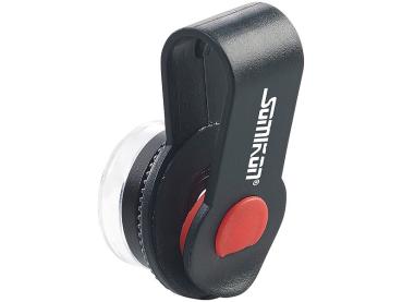 Preview: Mikroskop-Vorsatzlinse CVL-30 - 30-fache Vergrösserung für Nah-Aufnahmen - Optisches Glas Aufsatzlinse - Universal-Halteclip für Smartphones & Tablets