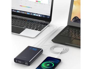 Preview: USB power bank 18 Ah with jump starter, DC 3–24 V, USB-C PD & Quick Charge, 100 W