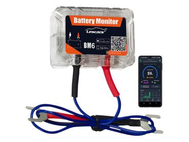 Preview: Car battery monitor with location search, Bluetooth, App, 12 V, IPX7