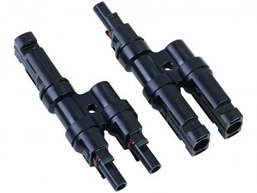 Preview: set of 2 Y-plug adapters for solar cables with MC4-compatible connection, IP67