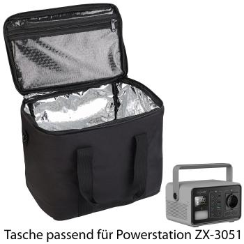 Preview: Gepolsterte Powerstation Schutz- & Tragetasche – Sicherer Transport bis 10kg – Spritzwassergeschützt – 30x20x25cm – Innenfach – Schultergurt 150cm