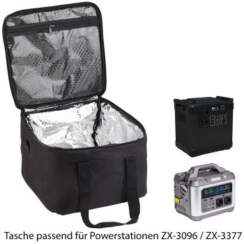Preview: Gepolsterte Schutz- & Tragetasche für Powerstation - Sicherer Transport vor Stössen, Kratzern, Spritzwasser - Innenfach, 150 cm Schultergurt, max. 20 kg - 33.4x32.4x23.4 cm