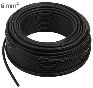 Preview: Câble solaire avec 1x 6 mm² (10 AWG), 50 m, IP68, jusqu‘à 1.800 V, noirr Preview: Câble solaire avec 1x 6 mm² (10 AWG), 50 m, IP68, jusqu‘à 1.800 V, noirr