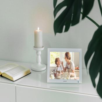 Preview: Cornice WLAN con display touch IPS da 25,7 cmm / 10,1“, app, bianco