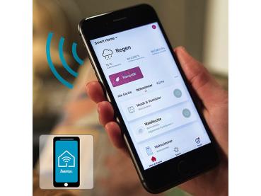 Preview: WLAN-Wandleuchte mit CCT-LED, App, Sprach-Steuerung, 10 x 10 x 10 cm, IP44