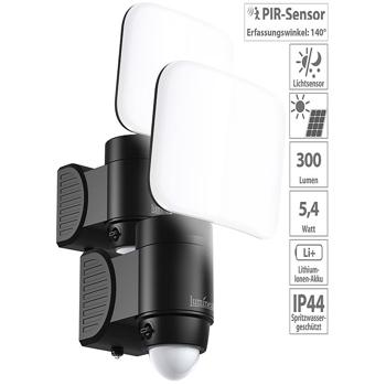 Preview: 2x Wireless LED Outdoor Spotlight with PIR Movement 300 lm, IP44