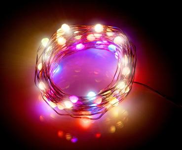 Preview: RGB LED light wire with music control, WLAN and app, USB, 5 m