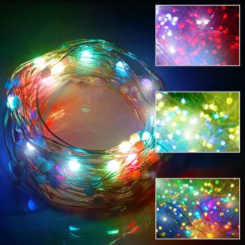 Preview: Fil lumineux LED RVB 10m - Commande musicale, WiFi, App ELESION - Compatible Siri, Alexa, Google Assistant - USB