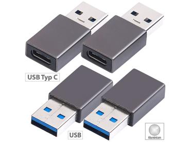 Preview: Jeu de 4 adaptateurs USB A vers USB C