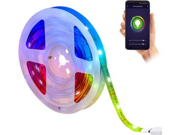 Preview: WLAN RGB LED strip with app and voice control, USB, 3m