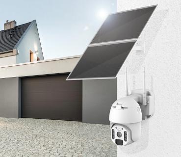 Preview: WLAN-Pan-Tilt-Sicherheitskamera mit 2K-Auflösung, Akkubetrieb und 25-W-Solarpanel