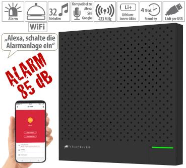Preview: Système d'alarme WLAN avec connexion radio, App, commande vocale