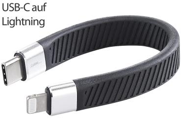 Preview: Ultra-flexibles Lade-/Datenkabel, USB-C auf Lightning, MFi, 45 W, 13 cm