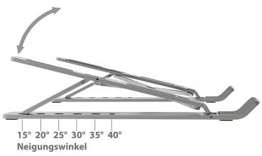 Preview: confezione da 2 supporti portatili in alluminio per notebook fino a 39,5 cm (15,6“)