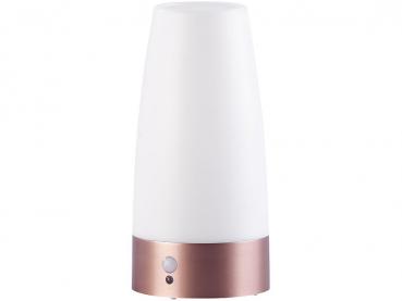 Preview: Lampe de table LED à piles avec détecteur de mouvement PIR, USB, blanc chaud, ronde