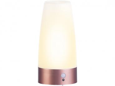 Preview: Lampe de table LED à piles avec détecteur de mouvement PIR, USB, blanc chaud, ronde