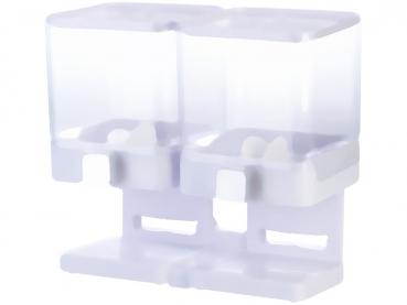 Preview: Set of 2 Double Snack Dispensers, each 33.5 x 30.5 x 16.5 cm, white