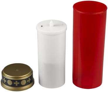 Preview: 4er-Set XL-LED-Grablichter, Lichtsensor, Batteriebetrieb, 21 cm, rot