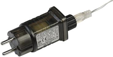 Preview: Outdoor-Lichtervorhang - 300 weisse LEDs, 3x3m, Fernbedienung, 8 Modi, dimmbar - IP44 spritzwassergeschützt, mit Timer, kürzbar, 6000K tageslichtweiss