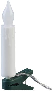 Preview: Catena luminosa a LED per albero di Natale, 10 candele, timer, funzionamento a batteria, 130 cm